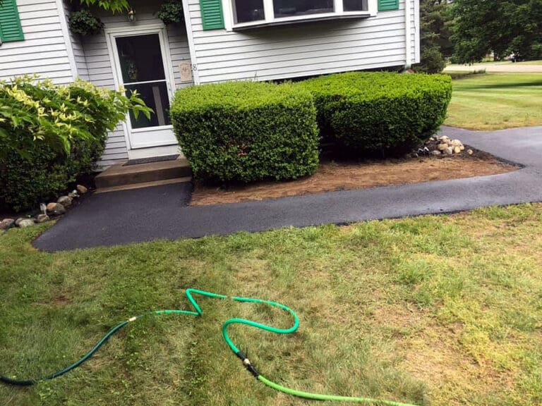 Pathway after being paved by Barry's Paving & Sealcoating