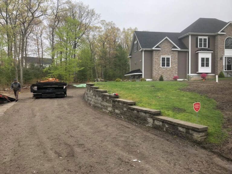 Driveway before bing paved