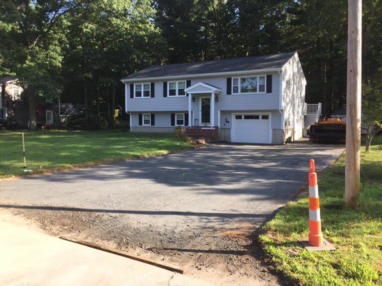 Driveway before being paved